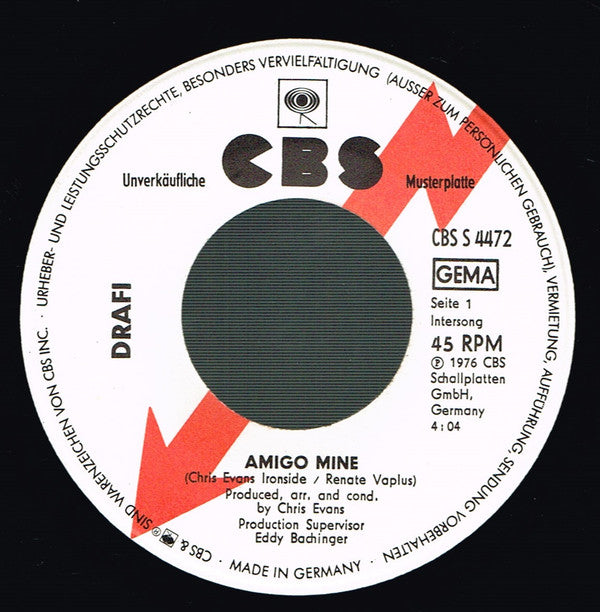 Drafi Deutscher : Amigo Mine / Try Me (7", Single, Promo)