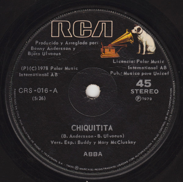 ABBA : Chiquitita (En Español) / Lovelight (7", Single)