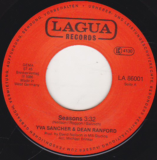Yva Sancher & Dean Ranford : Seasons (7", Single)