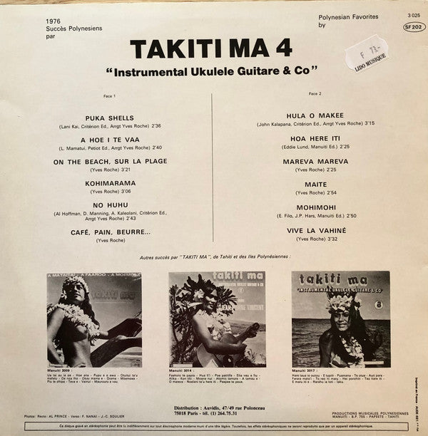 Takiti Ma : Takiti Ma 4 (Instrumental Ukulele Guitare & Co) (LP, Album)