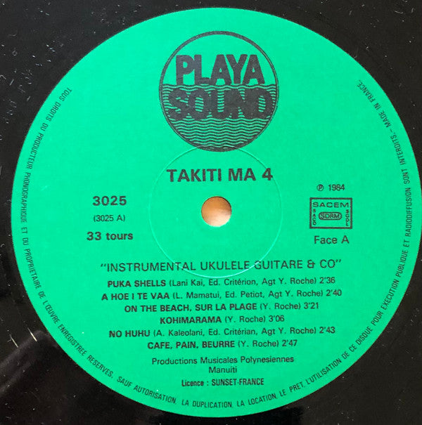 Takiti Ma : Takiti Ma 4 (Instrumental Ukulele Guitare & Co) (LP, Album)