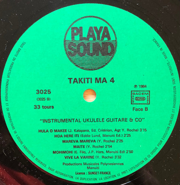 Takiti Ma : Takiti Ma 4 (Instrumental Ukulele Guitare & Co) (LP, Album)