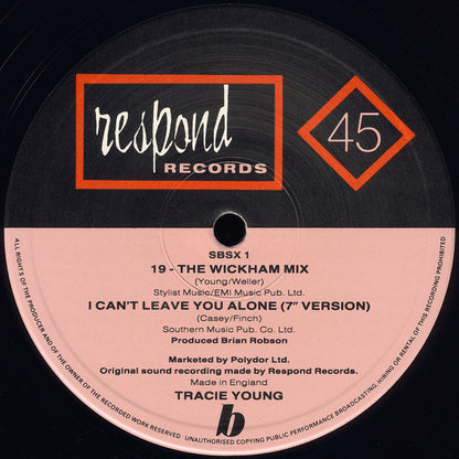 Tracie Young : I Can't Leave You Alone (12", Single)