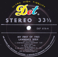 Lawrence Welk : My First Of 1965 (7", Jukebox, Mon)
