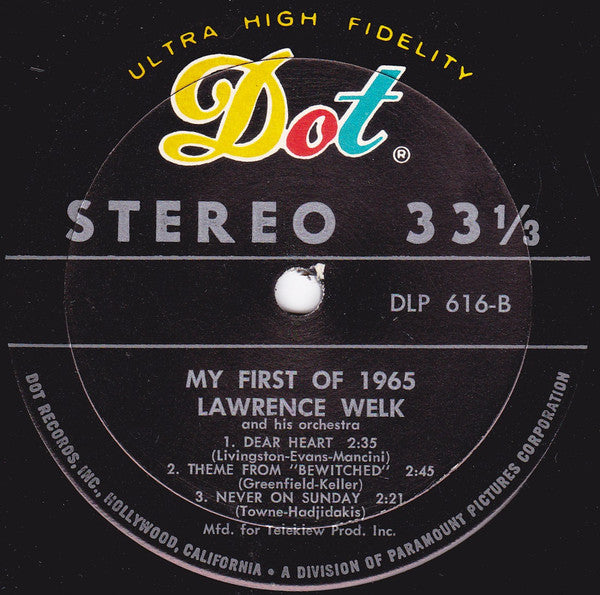Lawrence Welk : My First Of 1965 (7", Jukebox, Mon)