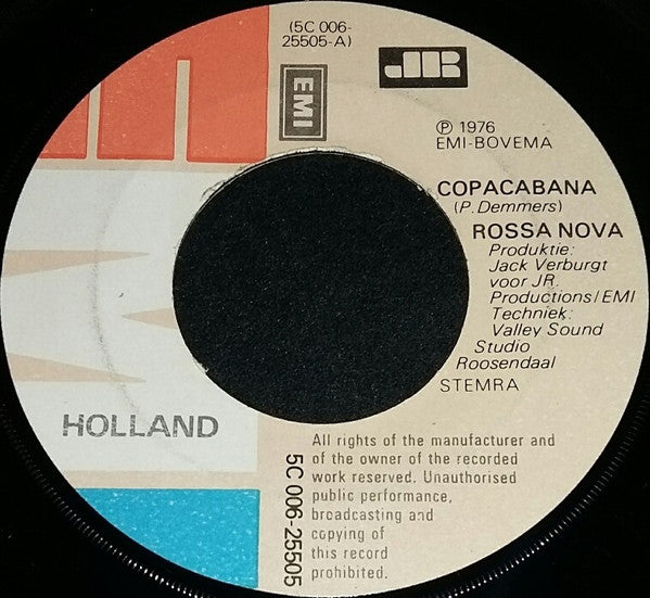 Rossa Nova : Copacabana (7", Single)
