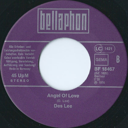 Des Lee : Hold On To Love / Angel Of Love (7")