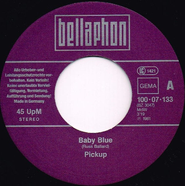 Pickup (2) : Baby Blue (7", Single)