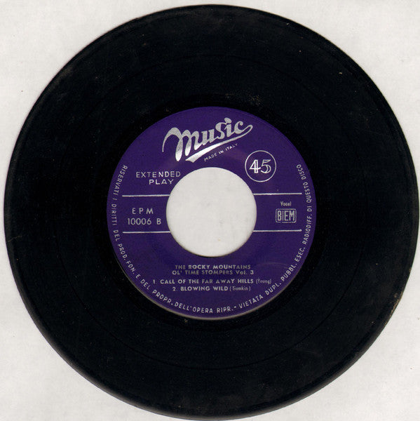 Rocky Mountains Ol' Time Stompers : Vol. 3 (7", EP)