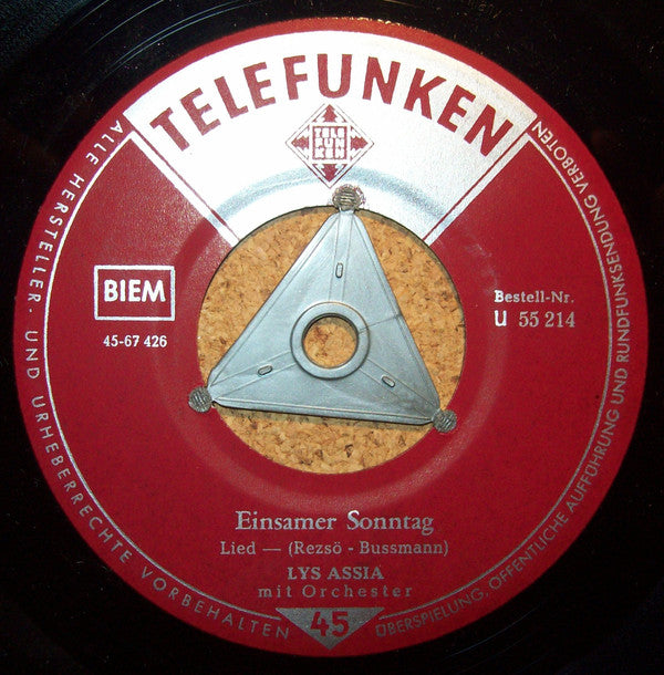Lys Assia : Einsamer Sonntag / Alt Und Allein (7")