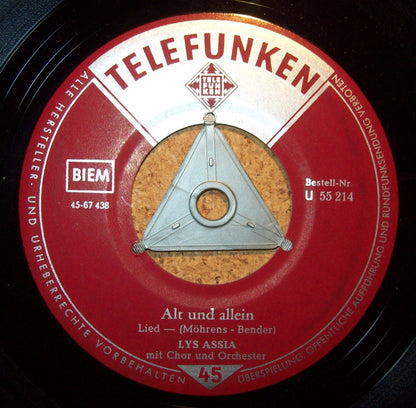 Lys Assia : Einsamer Sonntag / Alt Und Allein (7")