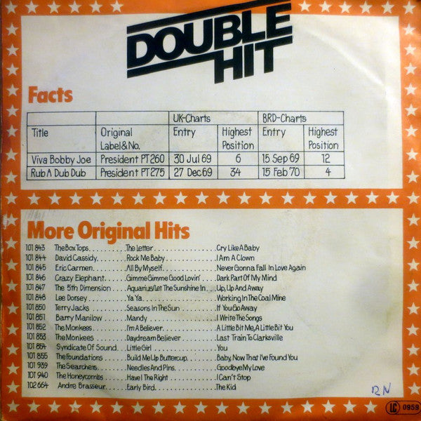 The Equals : Viva Bobby Joe / Rub A Dub Dub (7", Single)