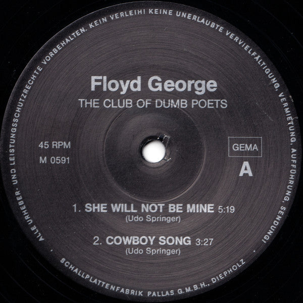Floyd George : The Club Of Dumb Poets (12", MiniAlbum)