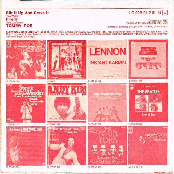 Tommy Roe : Stir It Up And Serve It (7", Single)