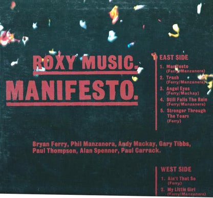 Roxy Music : Manifesto (LP, Album, Pic)