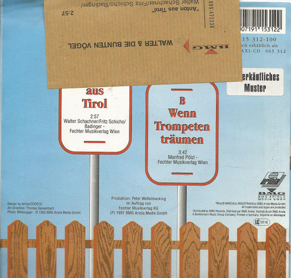 Walter & Die Bunten Vögel : Anton Aus Tirol (7", Single)
