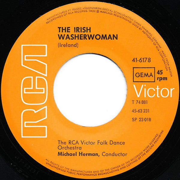 The RCA Victor Folk Dance Orchestra : Oh Susanna / The Irish Washerwoman (7", Single)
