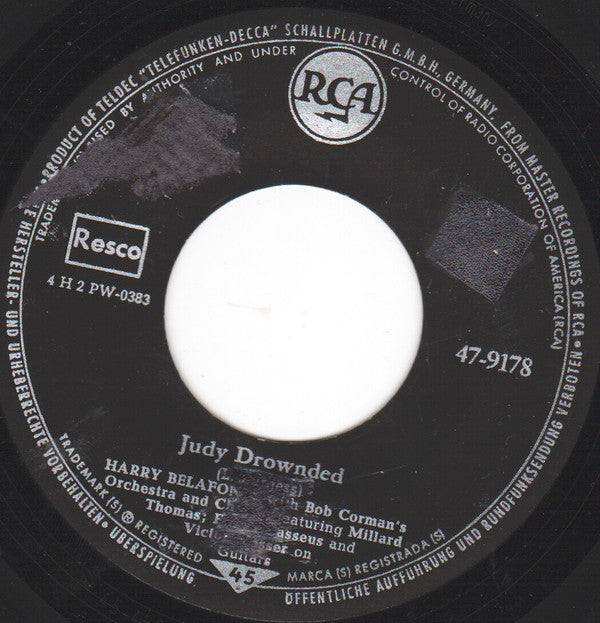 Harry Belafonte : Judy Drownded / Hava Negeela (7", Single)