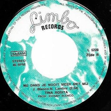 Tina Rosita : Hoog In De Bergen (7", Single)