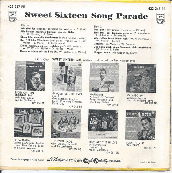 Sweet Sixteen (2) : Sweet Sixteen Song Parade (7", EP)