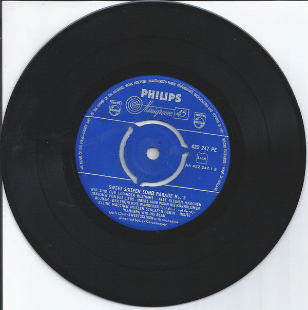 Sweet Sixteen (2) : Sweet Sixteen Song Parade (7", EP)