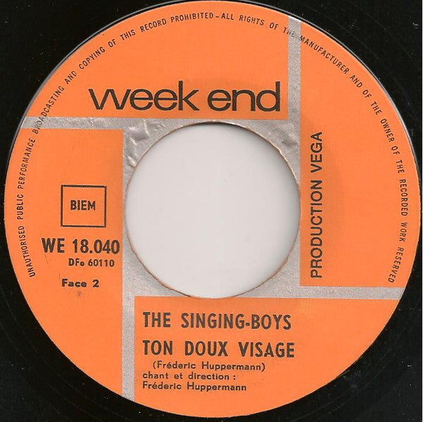 The Singing Boys : Quand Je Suis Seul (7", Single)