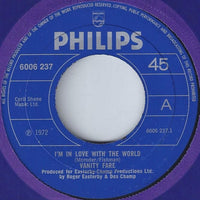 Vanity Fare : I'm In Love With The World (7", Single)