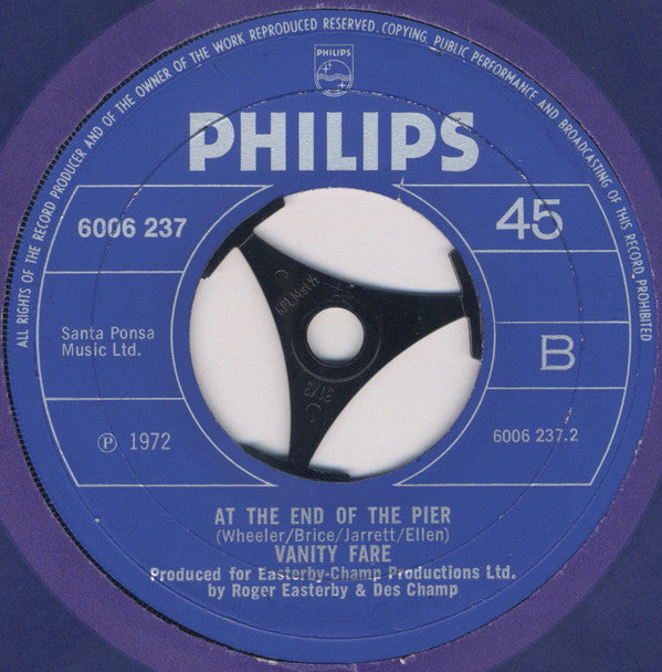 Vanity Fare : I'm In Love With The World (7", Single)