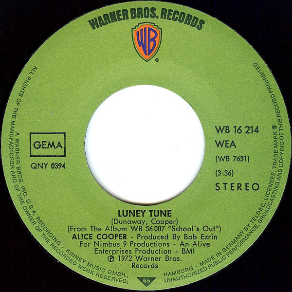 Alice Cooper : Elected! (7", Single, RP)