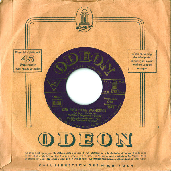 Schaumburger Märchensänger : Heimliche Liebe / Ein Hennlein Weiss / Der Fröhliche Wanderer (7", Single)