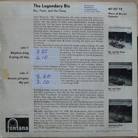 Bix Beiderbecke : The Legendary Bix Beiderbecke (Bix, Tram And The Gang) (7", EP)