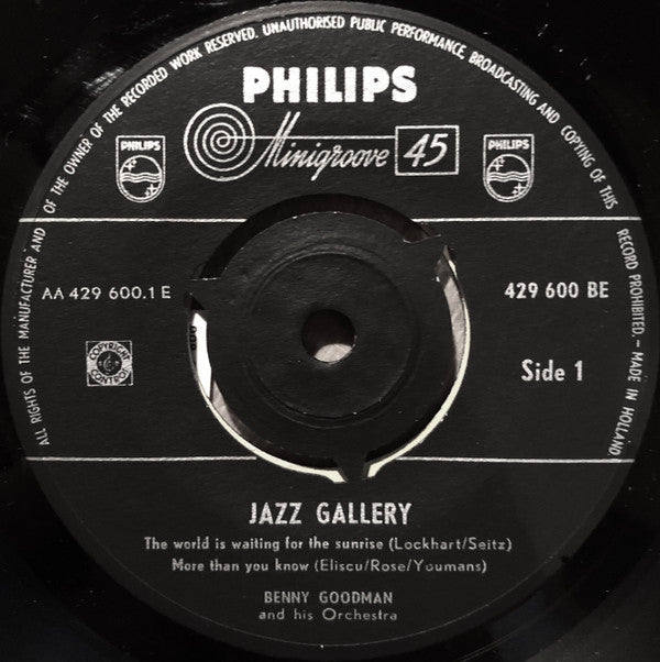 Benny Goodman And His Orchestra : Jazz Gallery (7", EP)