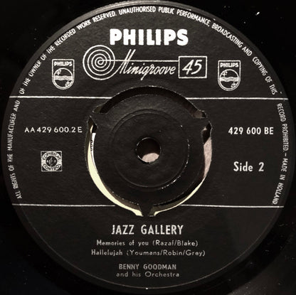 Benny Goodman And His Orchestra : Jazz Gallery (7", EP)