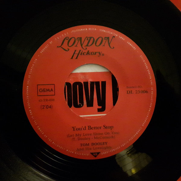 Tom Dooley And His Lovelights : My Groovy Baby  (7", Single)