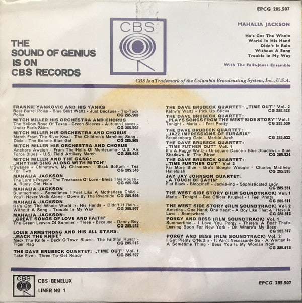 Mahalia Jackson : He's Got The Whole World In His Hands (7", EP)