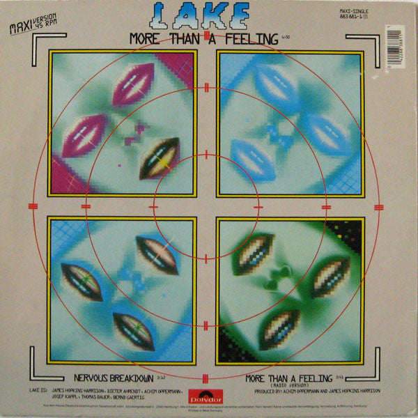 Lake (2) : More Than A Feeling (Special Remix) (12", Maxi)