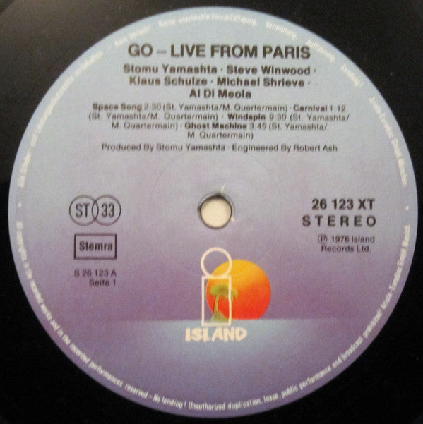 Stomu Yamashta's Go : Go Live From Paris (2xLP, Album, RE)