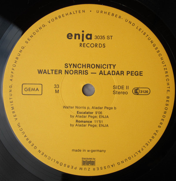 Walter Norris / Aladár Pege : Synchronicity (LP, Album)