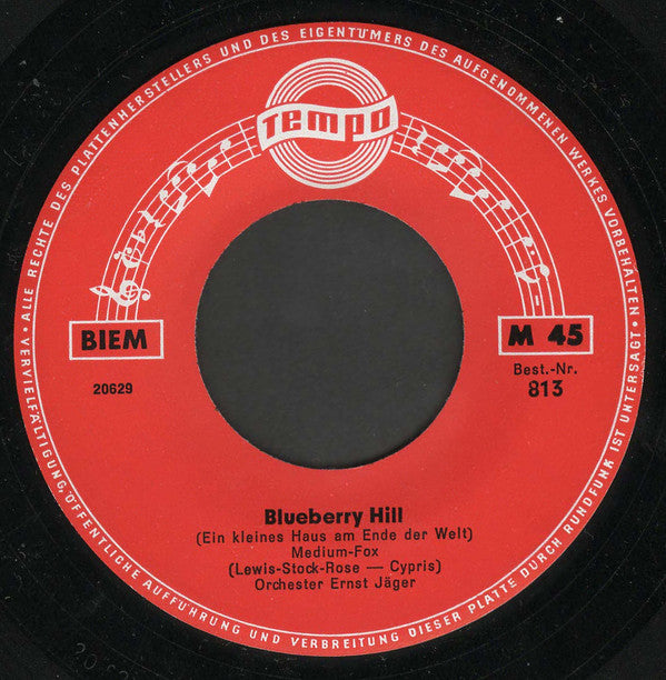 Orchester Christian Bruhn / Ernst Jäger Und Sein Orchester : Wunderland Bei Nacht / Blueberry Hill (Ein Kleines Haus) (7", Mono)