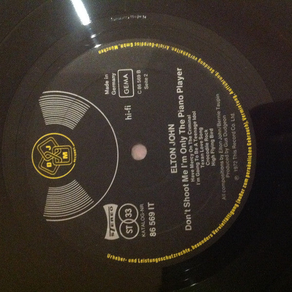 Elton John : Don't Shoot Me I'm Only The Piano Player (LP, Album)