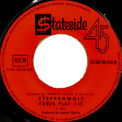 Steppenwolf : More Over / Power Play (7", Single)