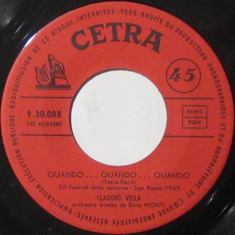 Claudio Villa : Tango Italiano  (7")