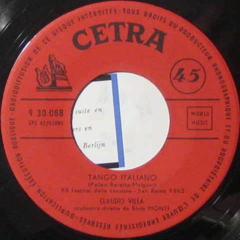 Claudio Villa : Tango Italiano  (7")