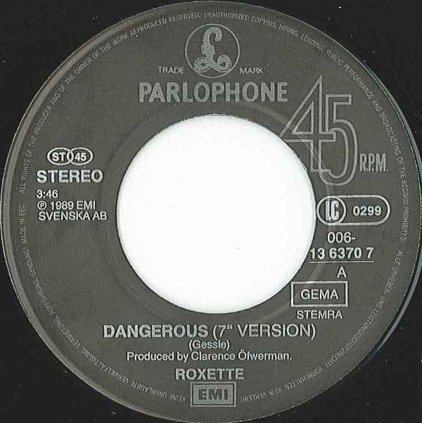 Roxette : Dangerous (7", Single)
