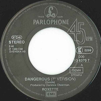 Roxette : Dangerous (7", Single)