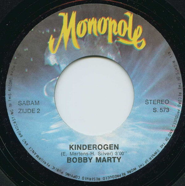 Bobby Marty : Oh Nathalietje / Kinderogen (7", Single)