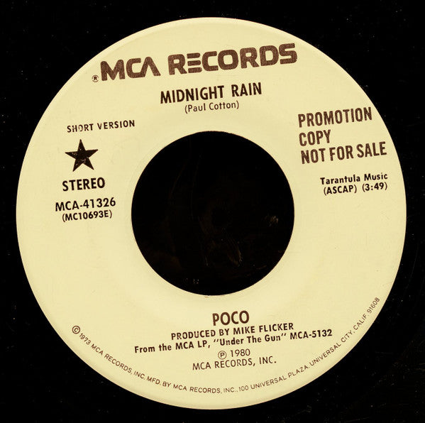 Poco (3) : Midnight Rain (7", Promo)