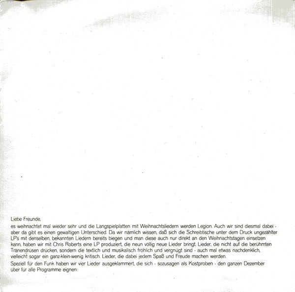 Chris Roberts : Dezember - Radio Promo Doppel Single (7", Single, Promo)