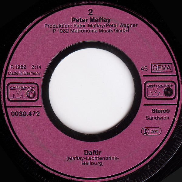 Peter Maffay : Lieber Gott ... / Dafür (7", Single)
