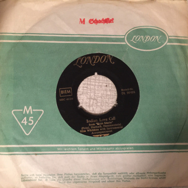 Slim Whitman : Rose Marie / Indian Love Call (7")